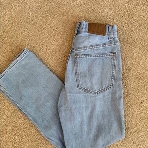 Madewell Woman’s Denim Straight Jeans in Light Blue
